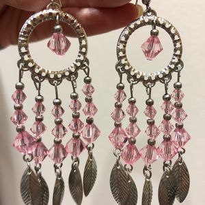 Baby pink earrings